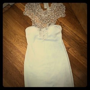 Lace tie up neck line, cocktail dress 🔥